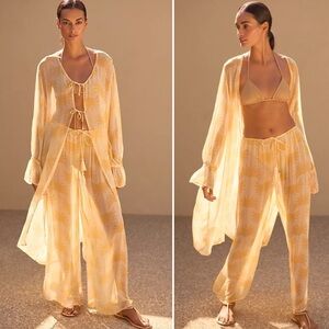 Seafolly Kasbah Tie-Front Anthropologie Sun Soleil Print Swim Beach Cover-Up